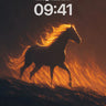 Flame-Silhouetted Horse Wallpaper with Golden Motion wallpaper for iPhone, iPad & Mac