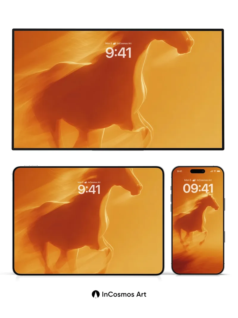 Golden Storm Wallpaper with Flickering Light