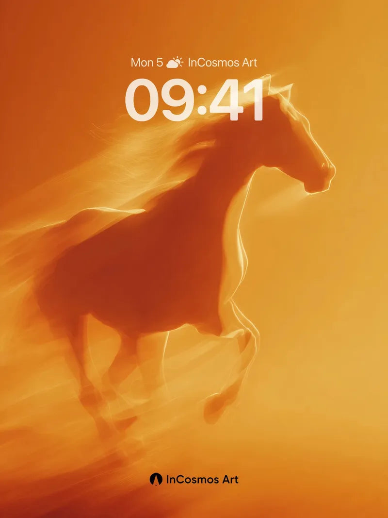 Golden Storm Wallpaper with Flickering Light