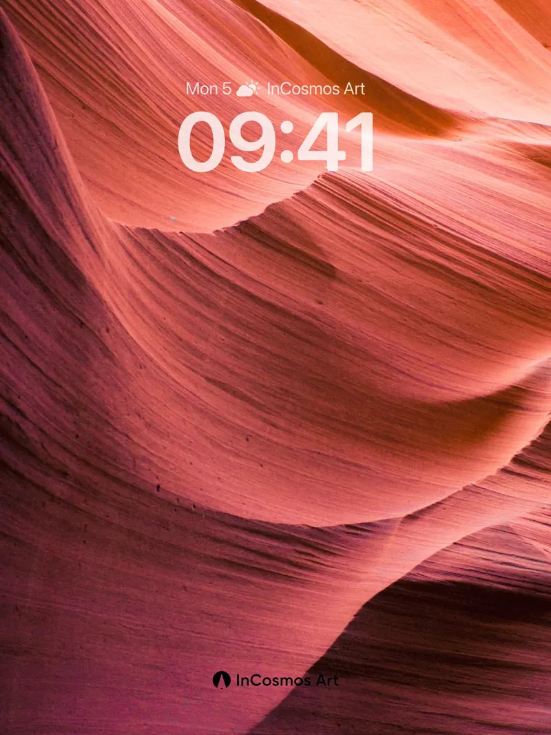 Crimson Canyon Wallpaper with Liquid Light