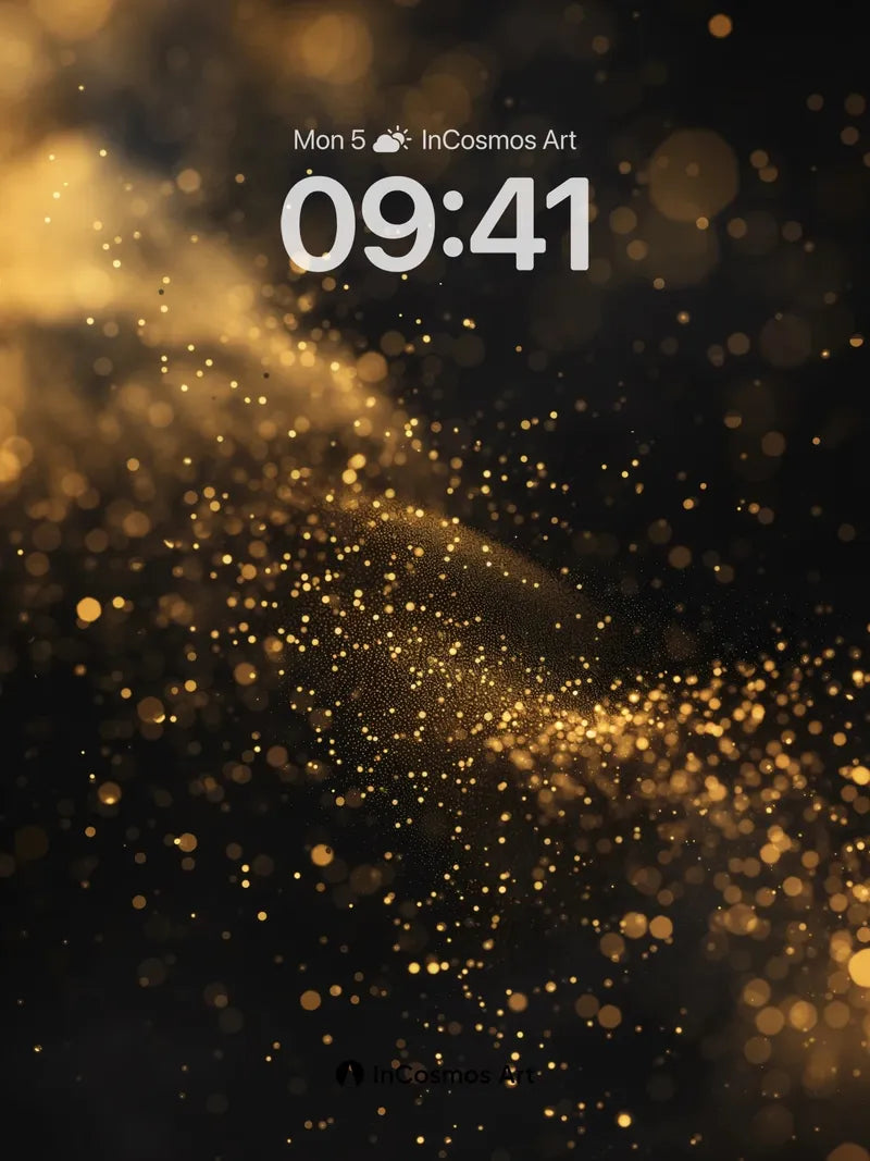 Golden Dust Wallpaper with Celestial Drift