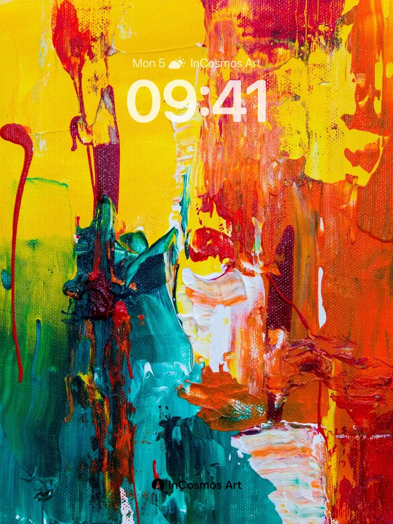 Fiery Pulse Wallpaper with Living Brushstrokes wallpaper for iPhone, iPad & Mac