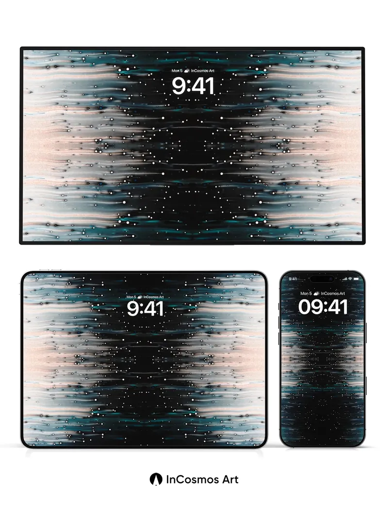 Midnight Ripple Wallpaper with Starlight Echoes