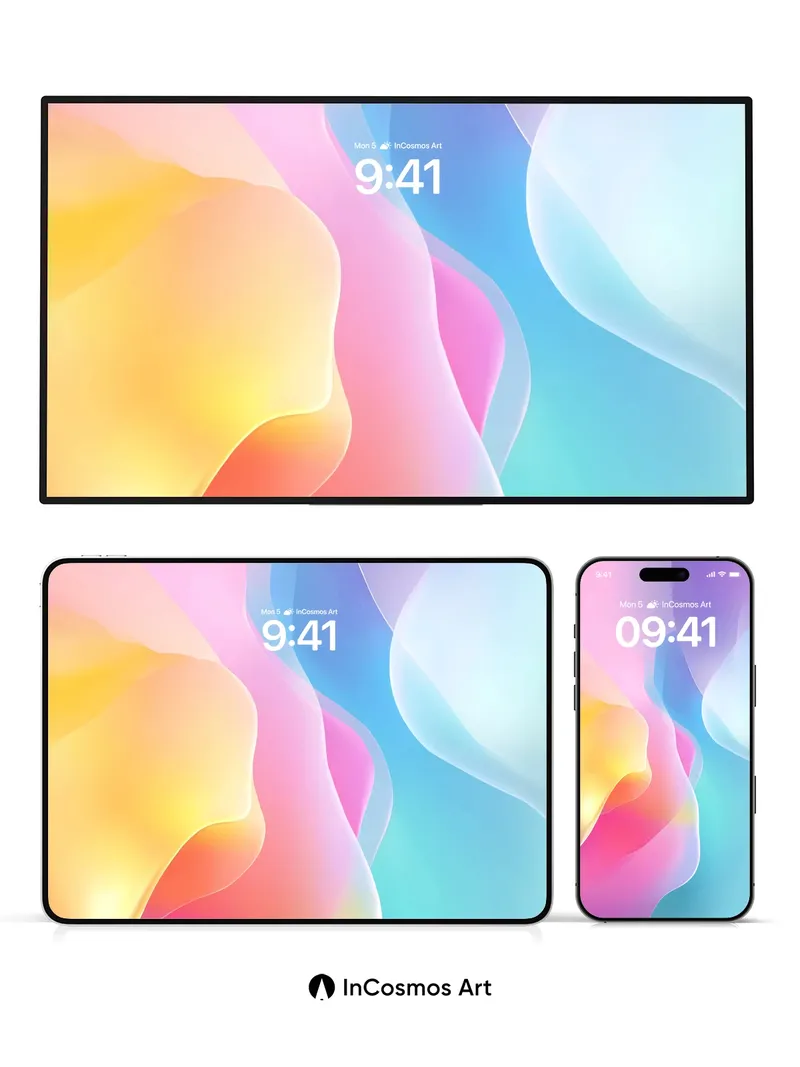 Luminous Flow Wallpaper with Ethereal Hues