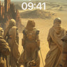 Desert Pilgrimage Wallpaper with Sand-Whispered Cloaks wallpaper for iPhone, iPad & Mac