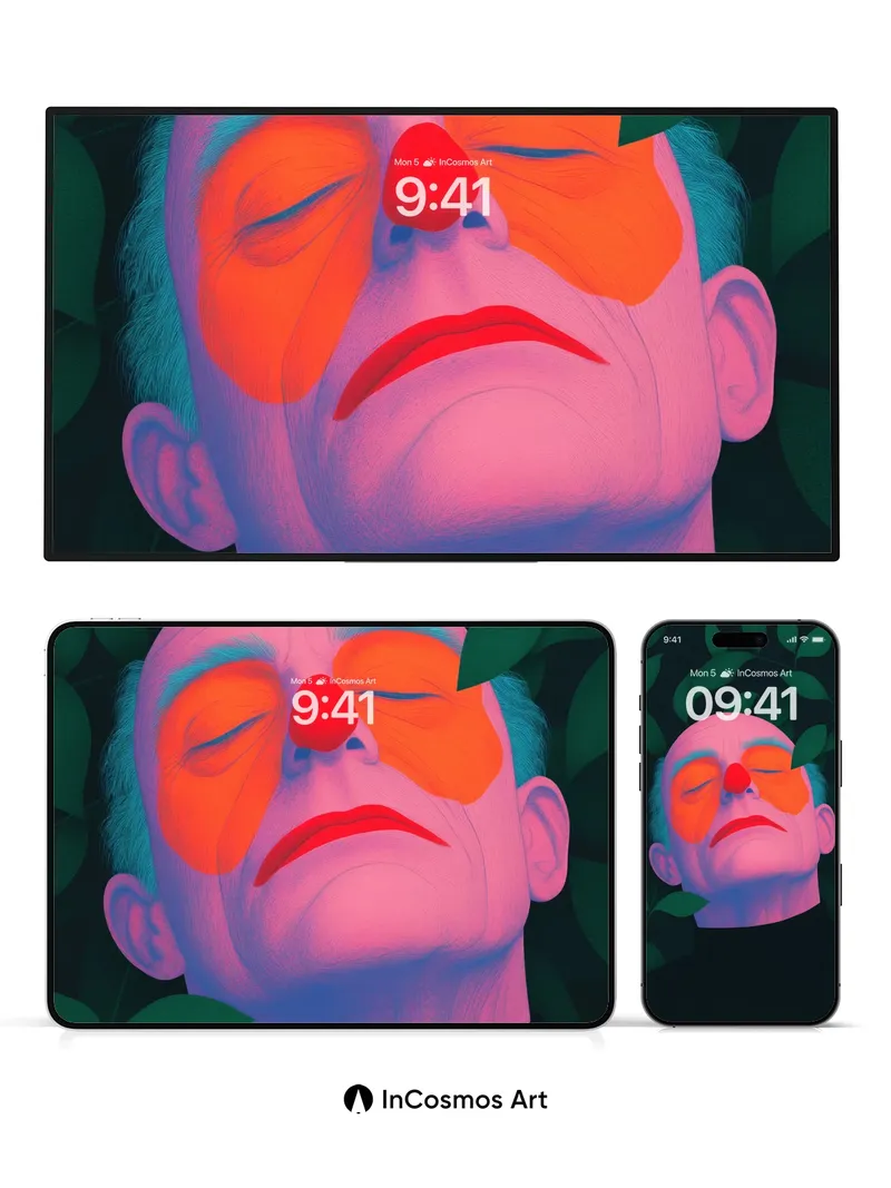 Surreal Stillness Wallpaper with Clownish Hue