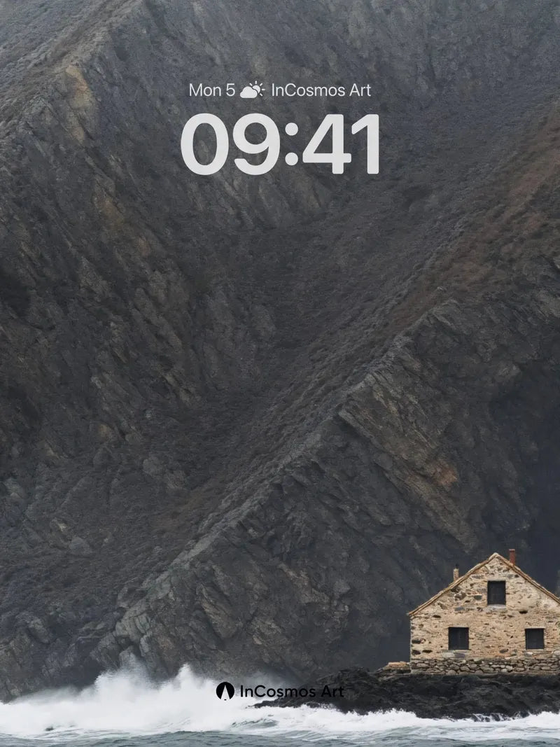 Solitary Stone Wallpaper with Storm-Whispered Cliffs