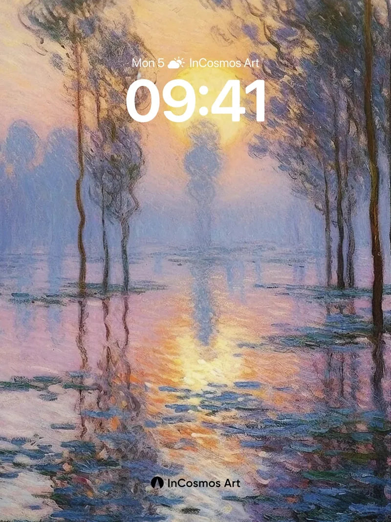 Golden Hush Wallpaper with Water Reflections