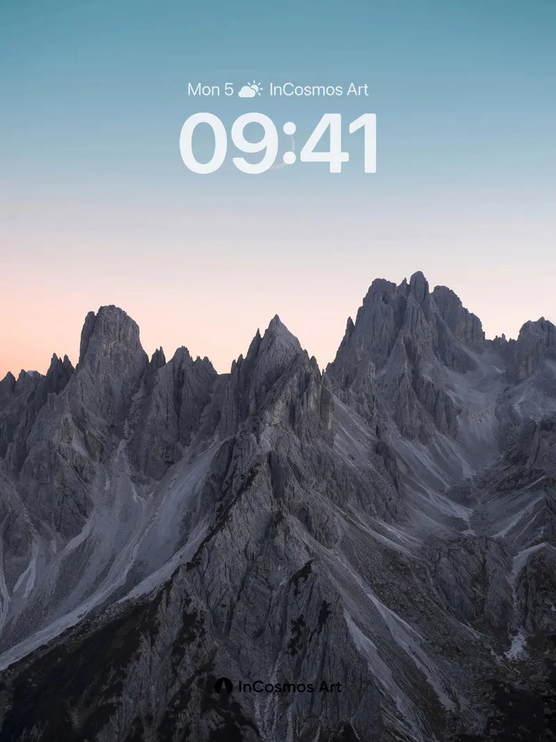 Serenity Ridge Wallpaper with Crescent Moon