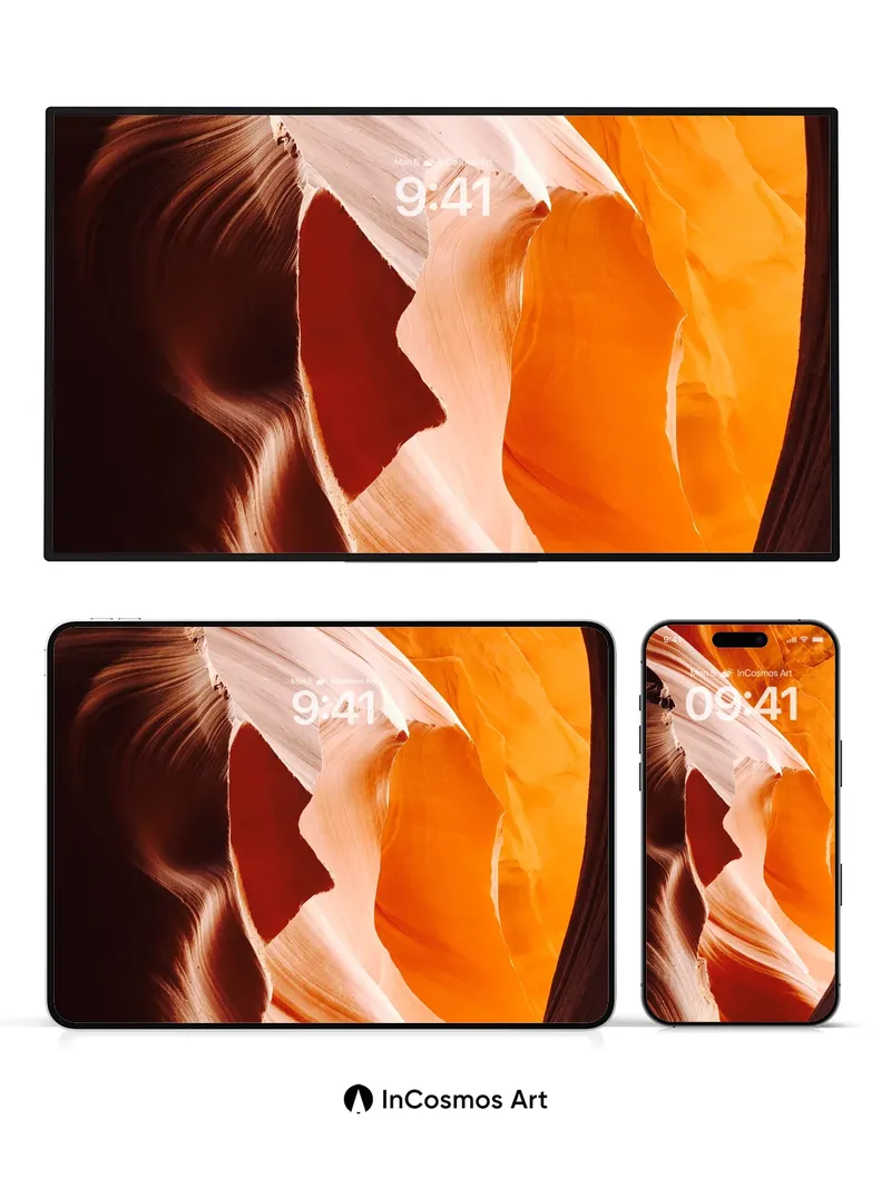 Canyon Whispers Wallpaper with Sunlit Veins