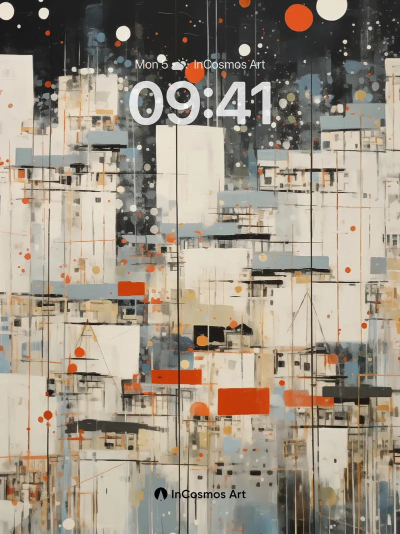 Neon Nebula Wallpaper with Cosmic Grids