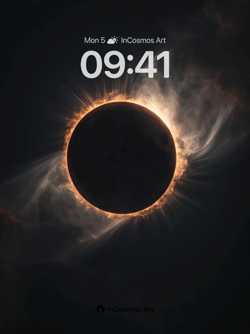 Silent Eclipse Wallpaper with Solar Breath