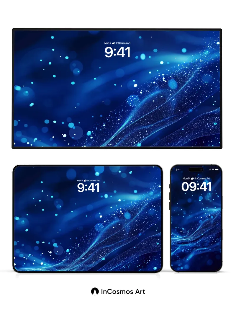 Cosmic Veil Wallpaper with Starlit Trails