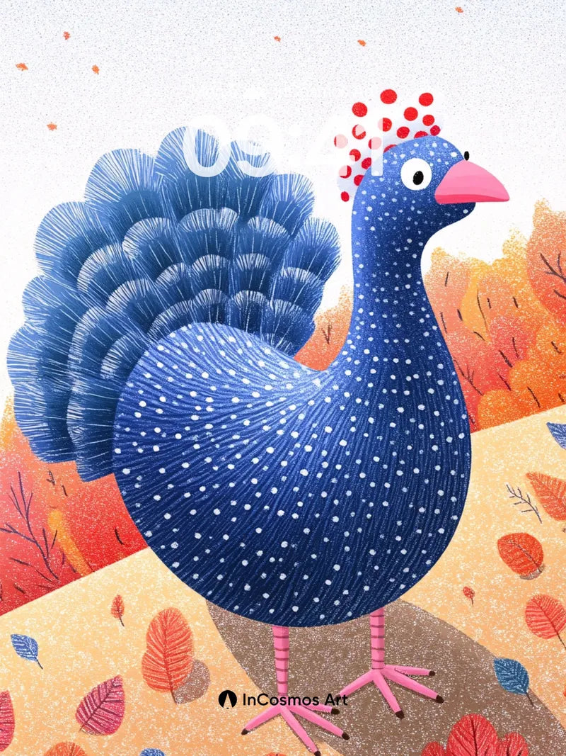 Whimsical Feathered Fantasy Wallpaper with Polka-Dot Charm