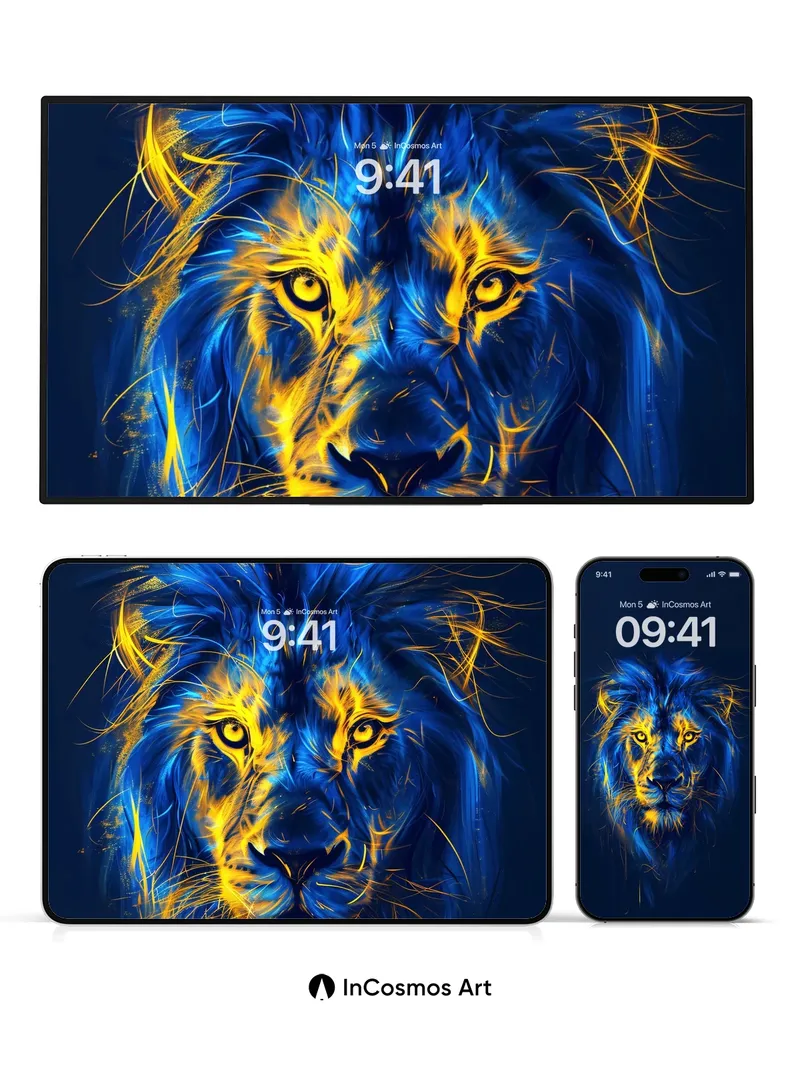 Electric Flame Wallpaper with Cosmic Mane