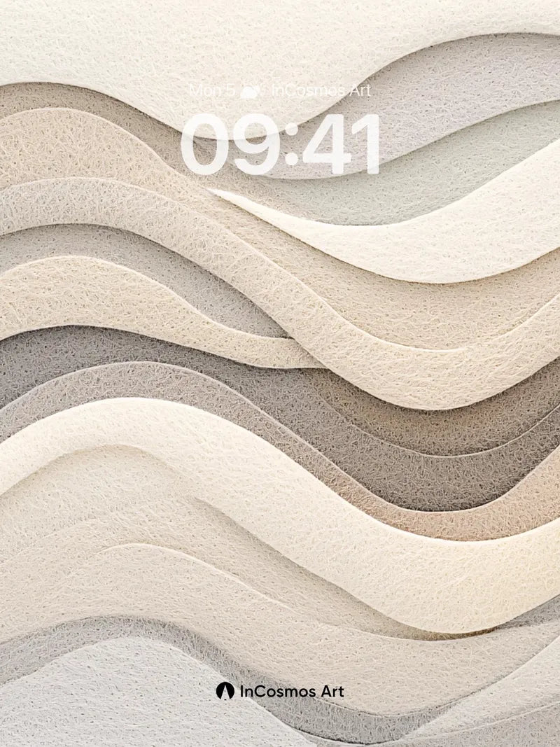 Serenity Wave Wallpaper with Textured Depth