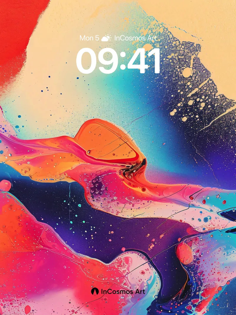 Luminous Flow Wallpaper with Cosmic Undertones