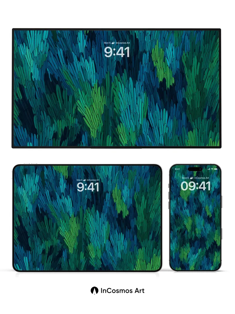 Midnight Pine Wallpaper with Layered Depth