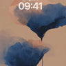 Serene Blue Blossom Background with Gradient Flow wallpaper for iPhone, iPad & Mac
