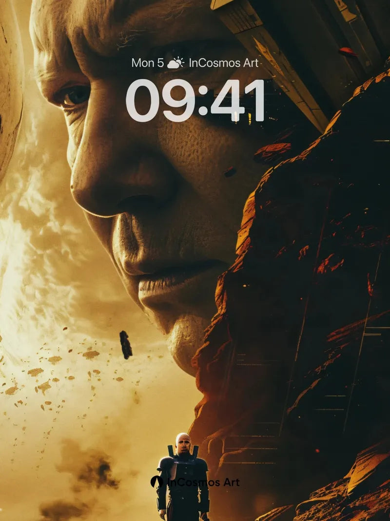 Desert Titan Wallpaper with Cosmic Gaze