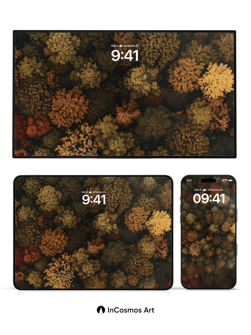 Autumn Canopy Wallpaper with Whispering Leaves