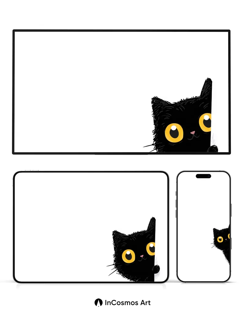 Whispering Shadow Wallpaper with Peeking Eyes