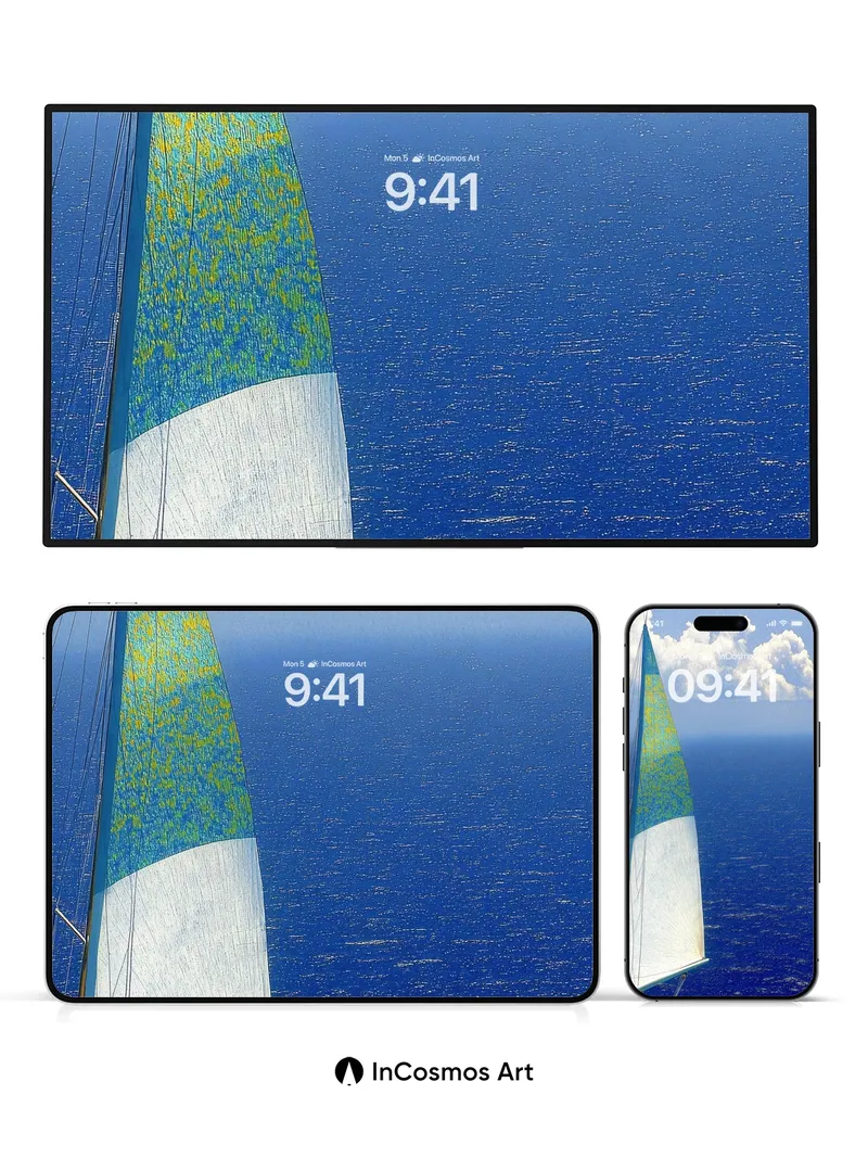 Sailcloth Mirage Wallpaper with Ocean Breath