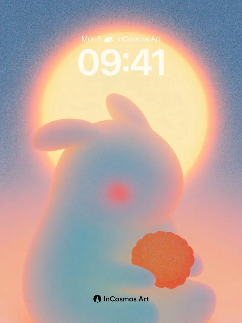Luminous Hare Wallpaper with Moonlit Glow