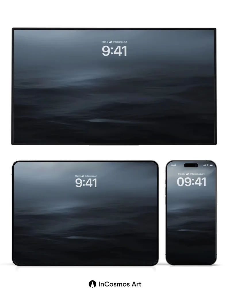 Midnight Sea Wallpaper with Whispering Clouds