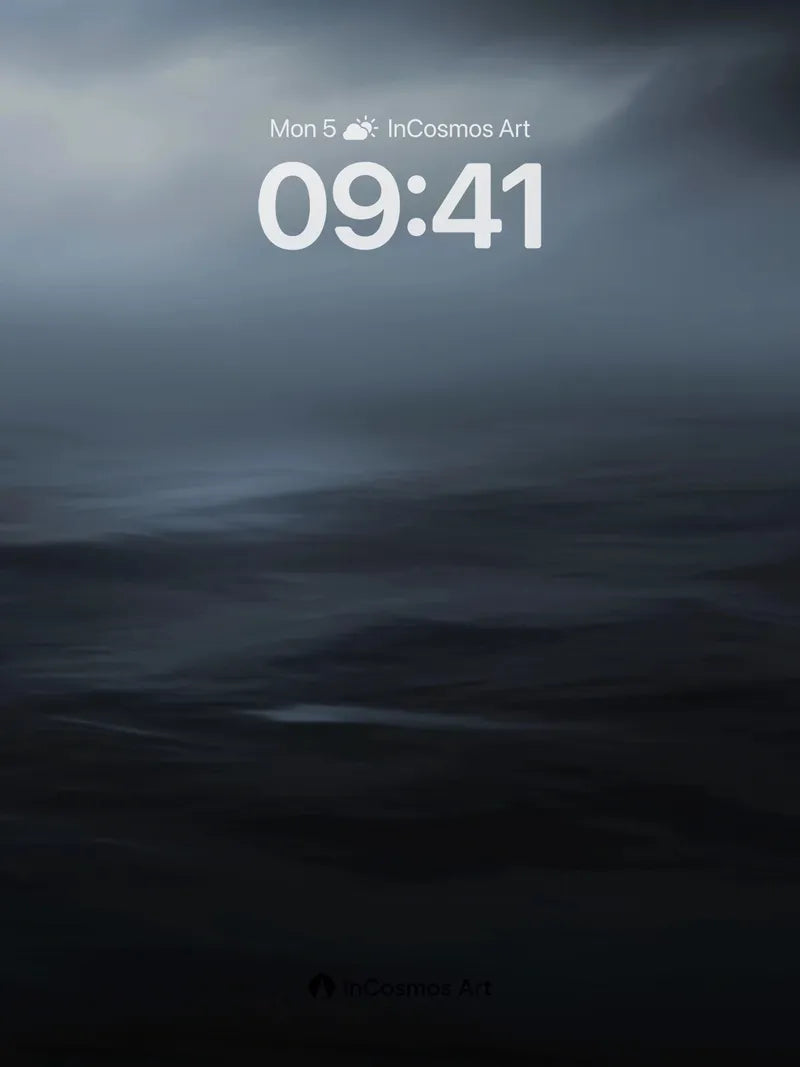 Midnight Sea Wallpaper with Whispering Clouds