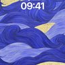 Whirlpool Sky Wallpaper with Golden Moons wallpaper for iPhone, iPad & Mac