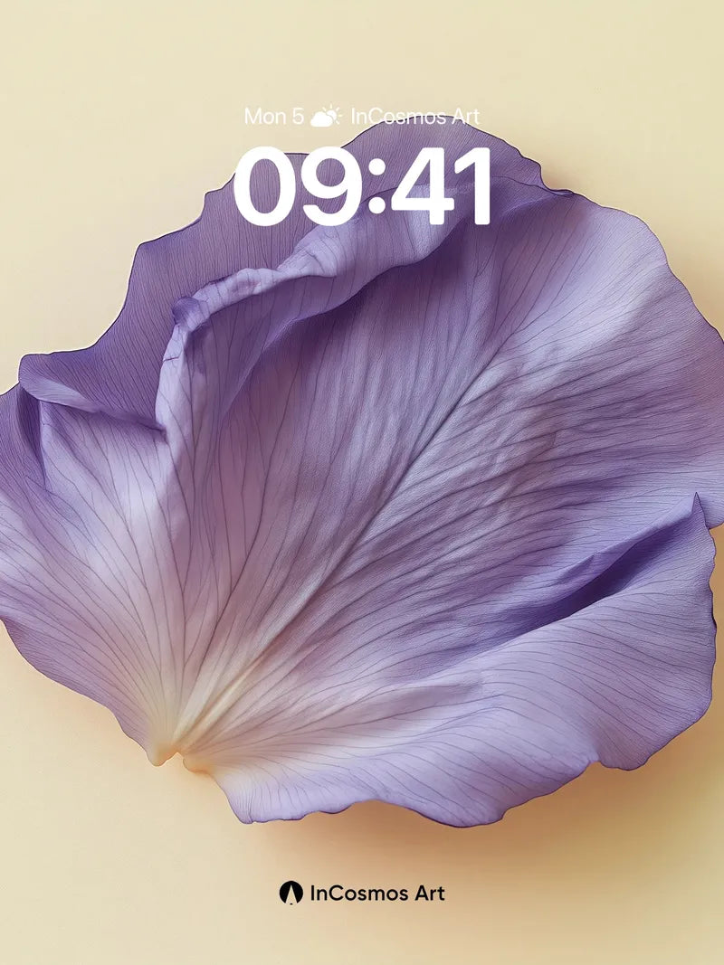 Lavender Hush Wallpaper with Petal Veins