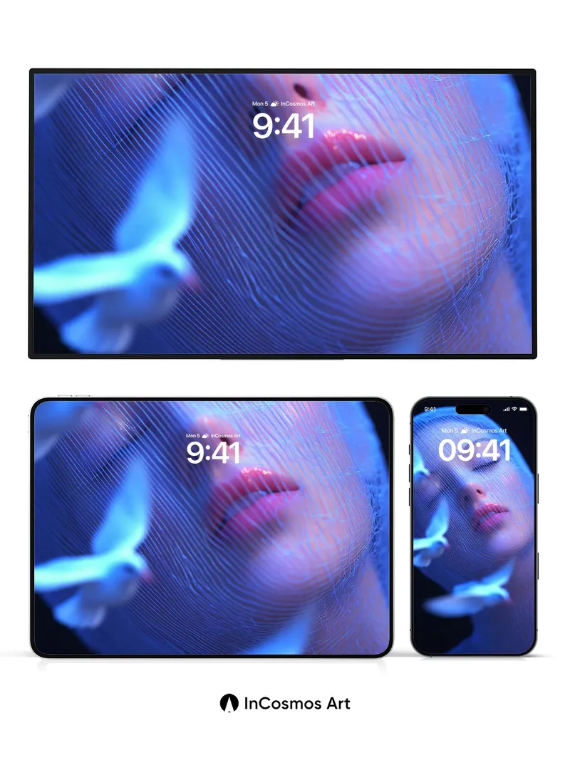 Serenity Veil Wallpaper with Ethereal Birds