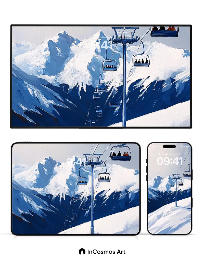 Silent Ascent Wallpaper with Alpine Echoes