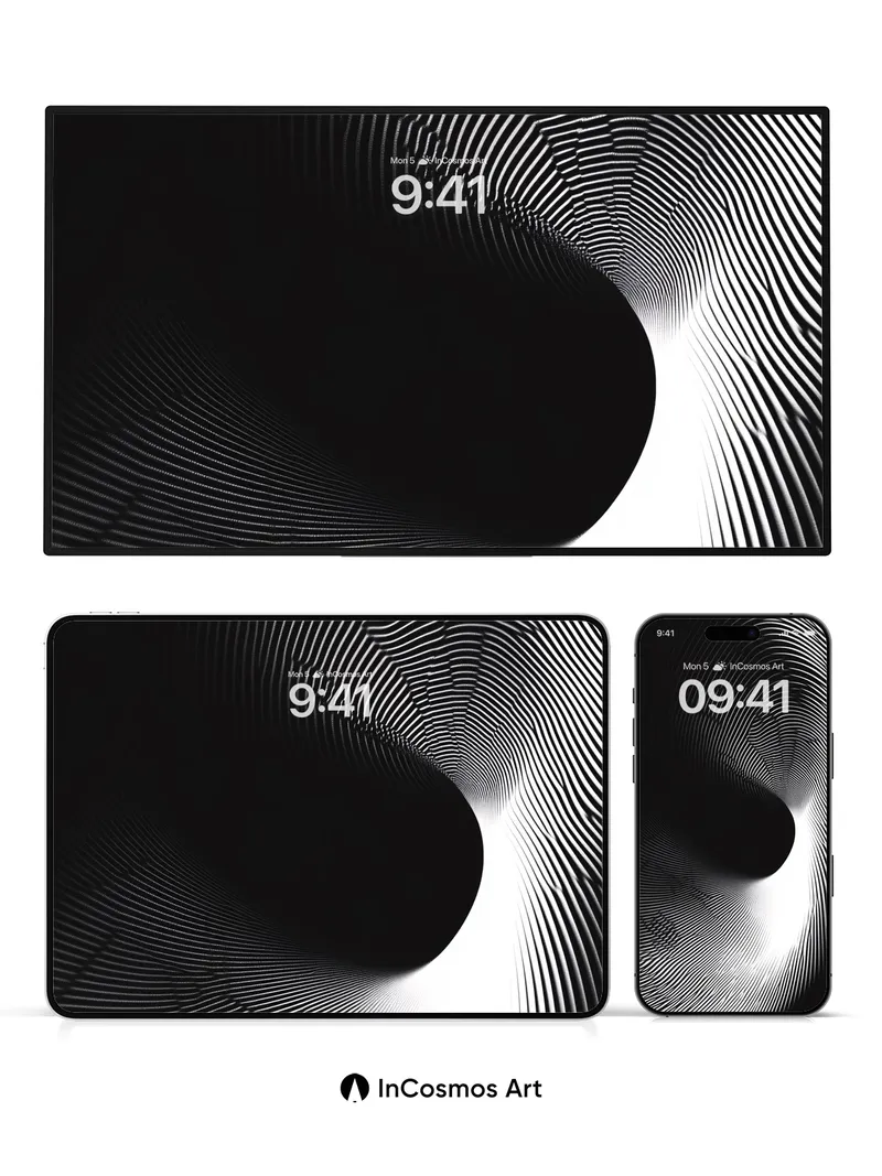 Void Spiral Wallpaper with Infinite Lines