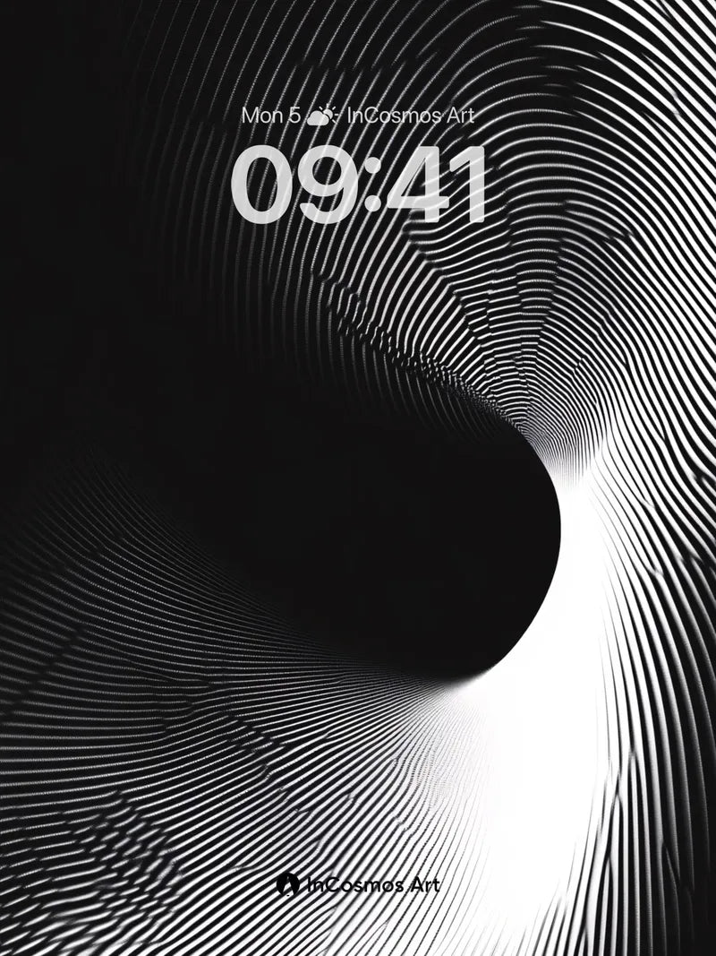 Void Spiral Wallpaper with Infinite Lines