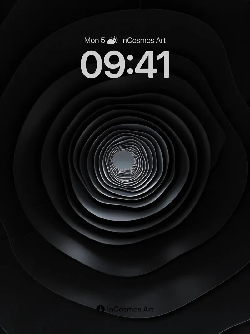 Infinite Void Wallpaper with Spiral Depth