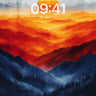 Crimson Horizon Wallpaper with Sunlit Peaks wallpaper for iPhone, iPad & Mac