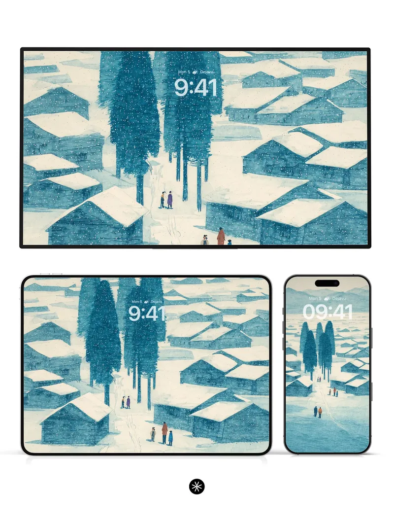 Winter Village Background