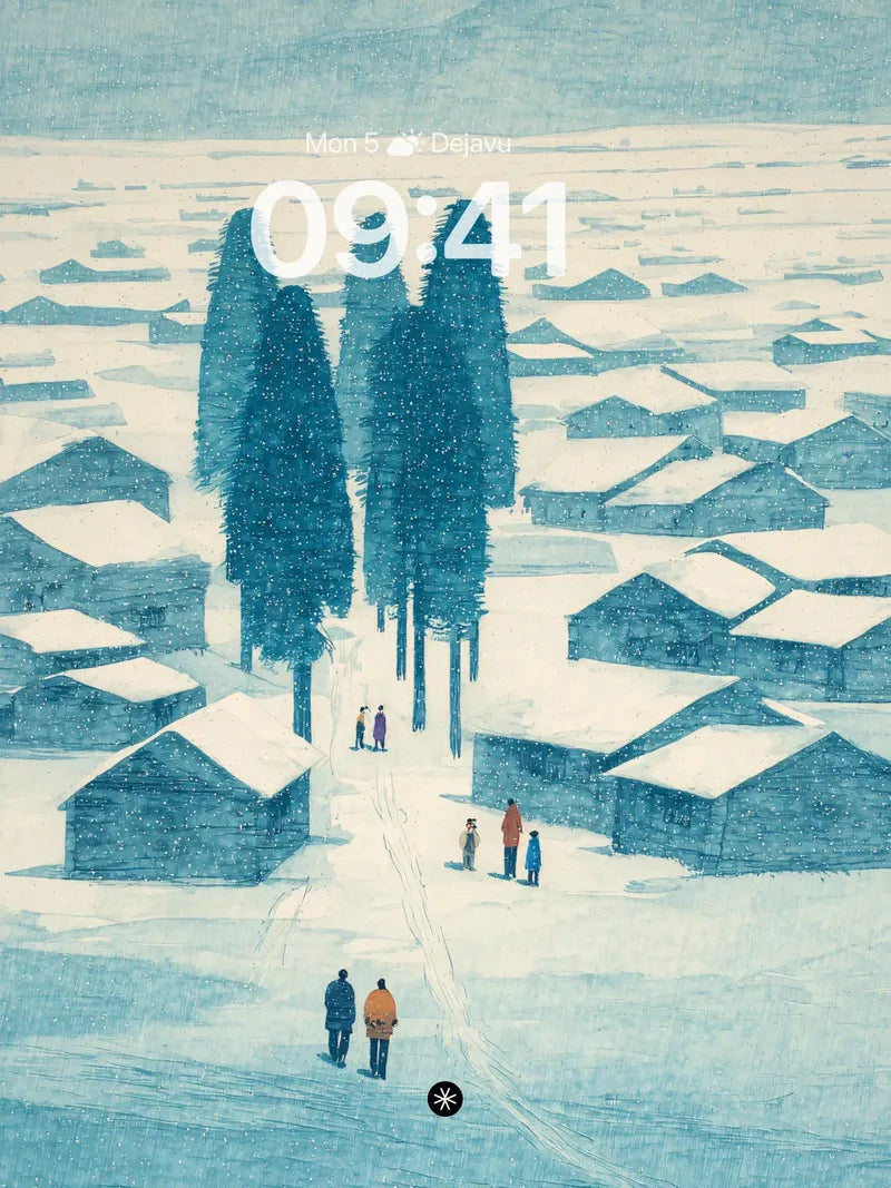 Winter Village Background