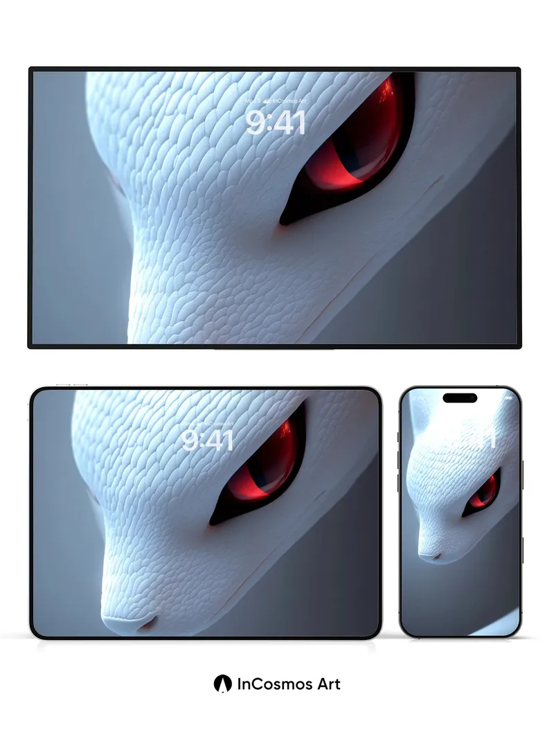 Silent Gaze Wallpaper with Crimson Eye