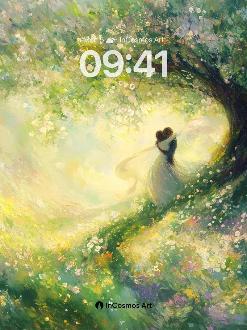 Whispering Bloom Wallpaper with Ethereal Light