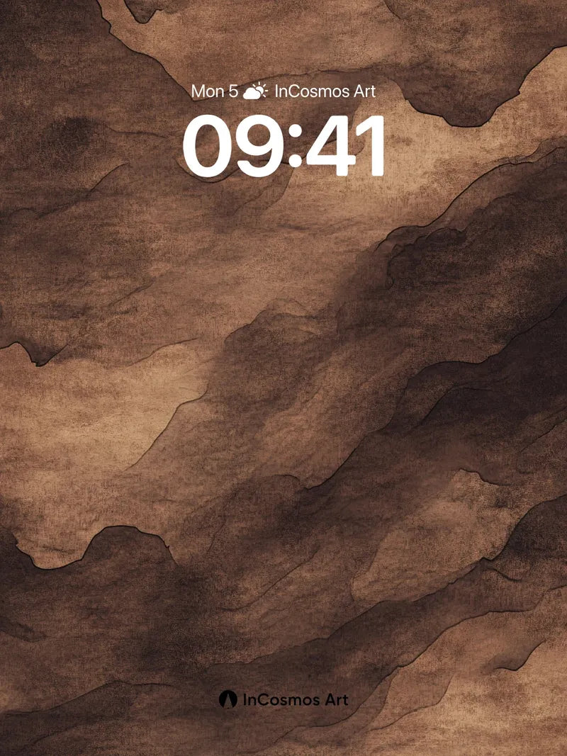 Earthy Veil Wallpaper with Ancient Ink Flow