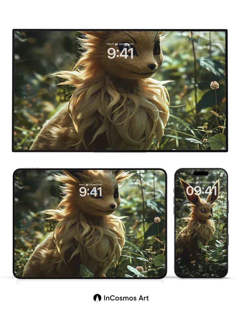 Golden Hush Wallpaper with Whispering Fur