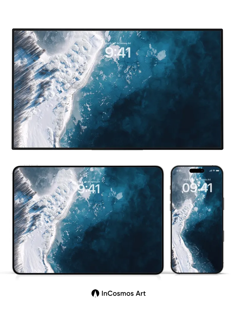 Frost Edge Wallpaper with Abyssal Depths