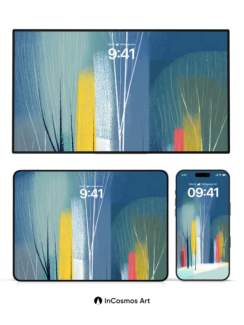 Silent Grove Wallpaper with Whispering Lines