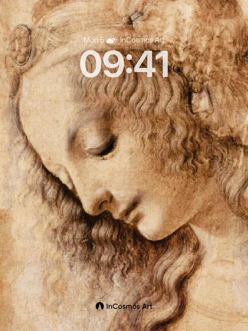 Serenity of Curled Hair Wallpaper with Leonardo Touch