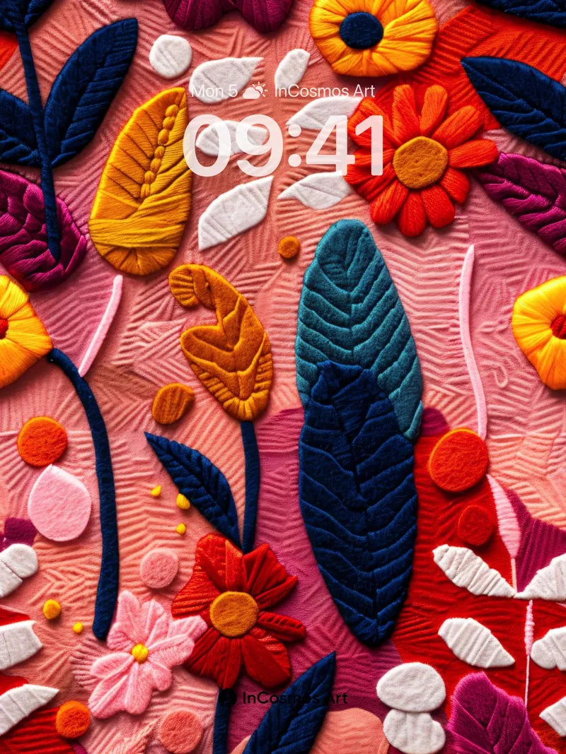 Velvet Garden Wallpaper with Embroidered Light wallpaper for iPhone, iPad & Mac