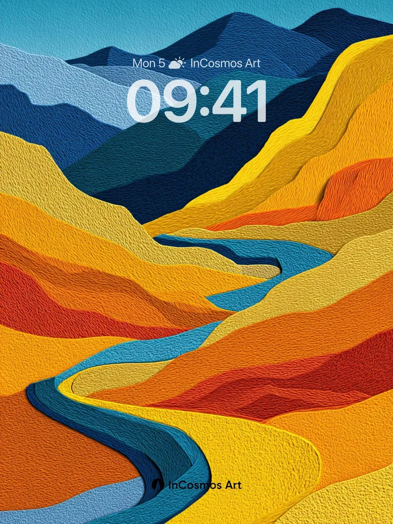 Crimson Canyon Wallpaper with Textured Flow