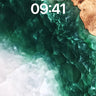Emerald Abyss Wallpaper with Driftwood Edge wallpaper for iPhone, iPad & Mac